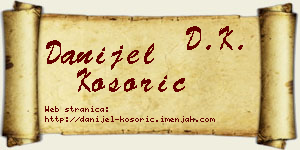 Danijel Kosorić vizit kartica